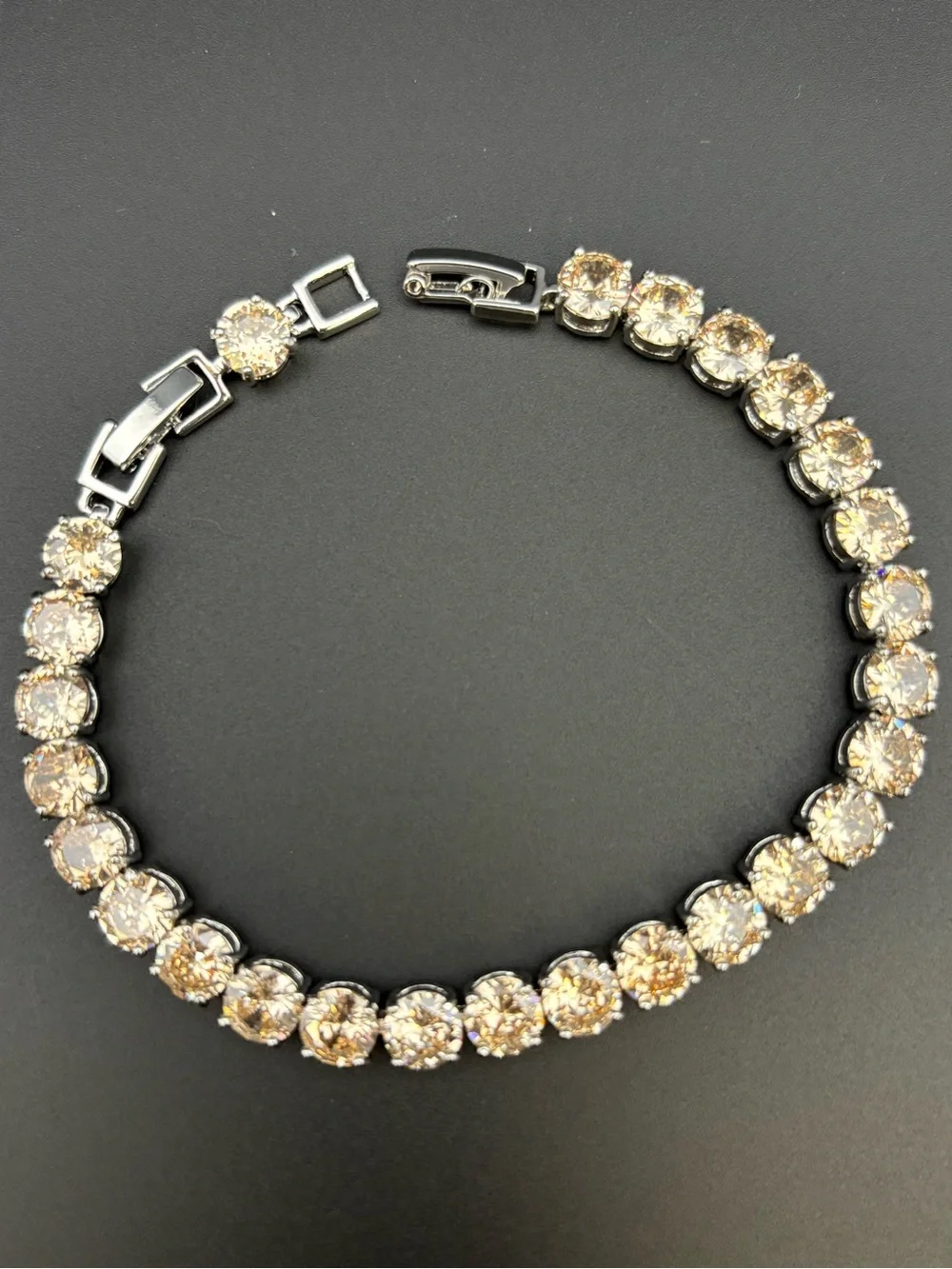 Champagne CZ Tennis Bracelet